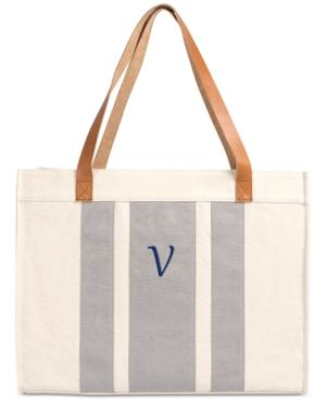 Cathy's Concepts Personalized Gray Stitched Extra-large Tote