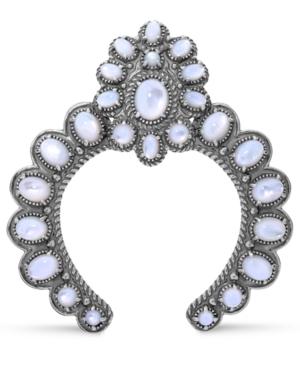 American West White Mother Of Pearl Naja Pendant Enhancer In Sterling Silver