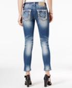 Miss Me Meduim Blue Wash Embroidered Cropped Jeans