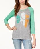 Hybrid Juniors' Shamrock Graphic T-shirt