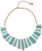 Lonna & Lilly Gold-tone Stone And Metal Bar Statement Necklace