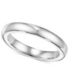 Triton White Tungsten Ring, 3mm Wedding Band
