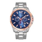 Men's Esq0141 Two-tone Stainless Steel Chronograph Bracelet Watch With Blue Dial