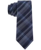 Calvin Klein Men's Fine Line Plaid Skinny Tie
