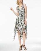 Bar Iii Printed Asymmetrical Dress, Created For Macy's