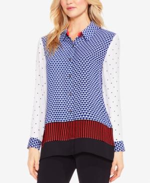 Vince Camuto Mixed-print Shirt