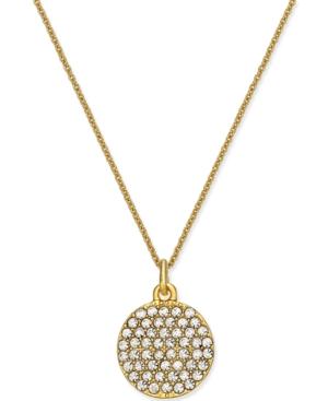 Kate Spade New York Gold-tone All That Glitters Crystal Pave Disc Pendant Necklace