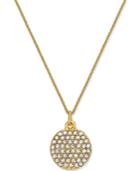 Kate Spade New York Gold-tone All That Glitters Crystal Pave Disc Pendant Necklace