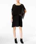 Eileen Fisher Silk Capelet Shift Dress