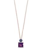 Effy Amethyst (2-1/10 Ct.t.w.) And Blue Opal (3/4 Ct. T.w.) Pendant In 14k Rose Gold