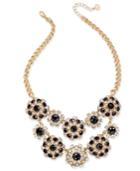 Charter Club Gold-tone Clear & Jet Crystal Statement Necklace, Created For Macy's