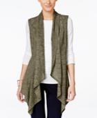 Vakko For Inc International Concepts Faux-suede Laser-cut Vest, Only At Macy's
