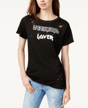 Prince Peter Cotton Ripped Weekend Lover Graphic T-shirt