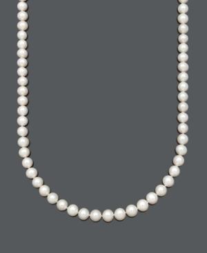 Belle De Mer Aa+ Cultured Freshwater Pearl Strand Necklace (8-1/2-9-1/2-10mm) In 14k Gold