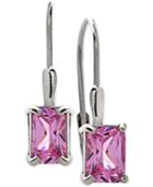 Giani Bernini Pink Cubic Zirconia Drop Earrings In Sterling Silver, Only At Macy's