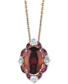 Le Vian Crazy Collection Multi-gemstone Pendant Necklace (6 Ct. T.w.) In 14k Rose Gold
