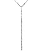 Inc International Concepts Silver-tone Crystal Elongated Lariat Necklace, 15 + 3 Extender, Created For Macy's