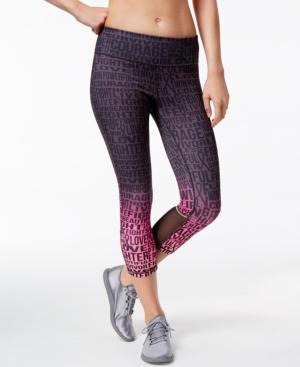 Ideology Pink Ribbon Printed Capri Leggings, Only At Macy's
