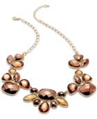 Style&co. Necklace, Gold-tone Bronze Beaded Frontal Necklace