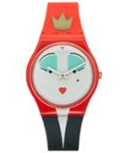 Swatch Unisex Swiss Es War Einmal Red And Blue Silicone Strap Watch 34mm Gr165