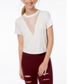 Material Girl Juniors' Mesh-inset T-shirt, Created For Macy's