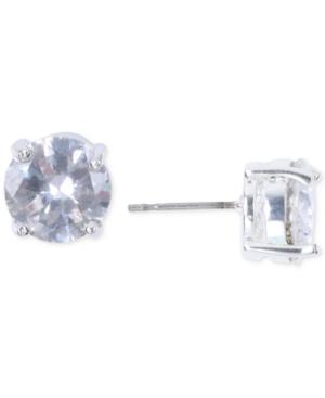 Nine West Silver-tone Crystal Stud Earrings