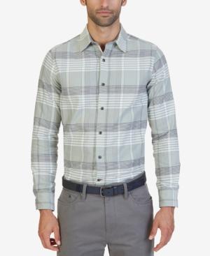 Nautica Men's Slim-fit Seashore Plaid Oxford Shirt