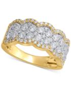 Certified Diamond Scalloped Anniversary Band (1-1/2 Ct. T.w.) In 14k Gold
