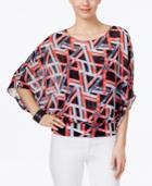 Alfani Petite Printed Blouson Top, Only At Macy's