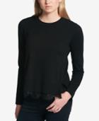 Dkny Lace-trim Sweater