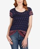 Lucky Brand Jaipur Printed Border Top