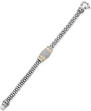 Diamond Fleur De Lis Bracelet (1/4 Ct. T.w.) In 14k Gold-plated Sterling Silver