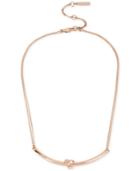 Kenneth Cole New York Rose Gold-tone Love Knot Bar Pendant Necklace
