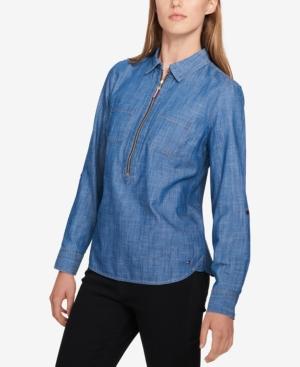 Tommy Hilfiger Chambray Top, Created For Macy's