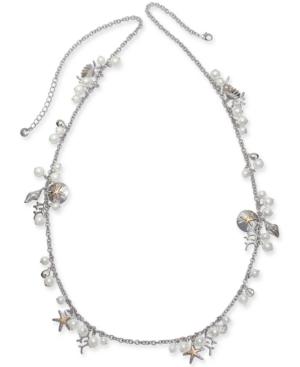 Charter Club Two-tone Charm & Imitation Pearl Sea Life Strand Necklace, 40 + 2 Extender, Created For Macy's