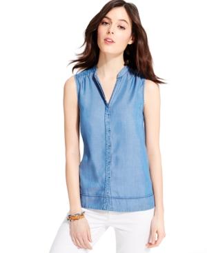 Tommy Hilfiger Indigo Wash Sleeveless Top