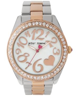 Betsey Johnson Women's Two-tone Stainless Steel Bracelet Watch 44mm Bj00249-39