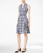 Maison Jules Cotton Gingham Shirtdress, Only At Macy's