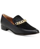 Calvin Klein Women's Fanna Calf-hair Chain Loafers Women's Shoes
