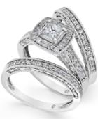 Diamond Engagement Ring Bridal Set (1 Ct. T.w.) In 14k White Gold