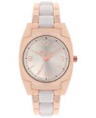 Style & Co. Women's Rose Gold-tone And White Bracelet Watch 36mm Sy055rgw, Only At Macy's
