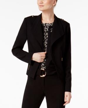 Calvin Klein Buckle-detail Open-front Blazer