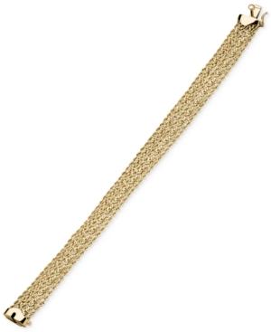 Byzantine Multi-row Rope Bracelet In 14k Gold