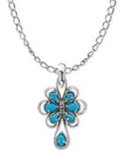 Carolyn Pollack Turquoise Pendant Necklace (1-3/4 Ct. T.w.) In Sterling Silver