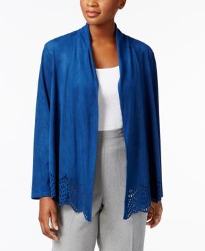 Alfred Dunner Faux-suede Cutout Jacket