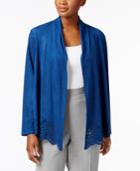 Alfred Dunner Faux-suede Cutout Jacket