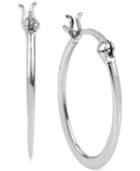 Kenneth Cole New York Silver-tone Sculptural Oval Hoop Earrings