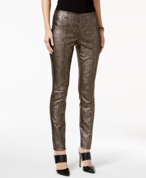 Alfani Metallic Paisley-print Pants, Only At Macy's
