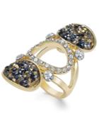 Thalia Sodi Gold-tone Rough Glitter Crystal Ring, Only At Macy's