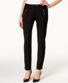 Alfani Petite Skinny Zip-pocket Pants, Only At Macy's